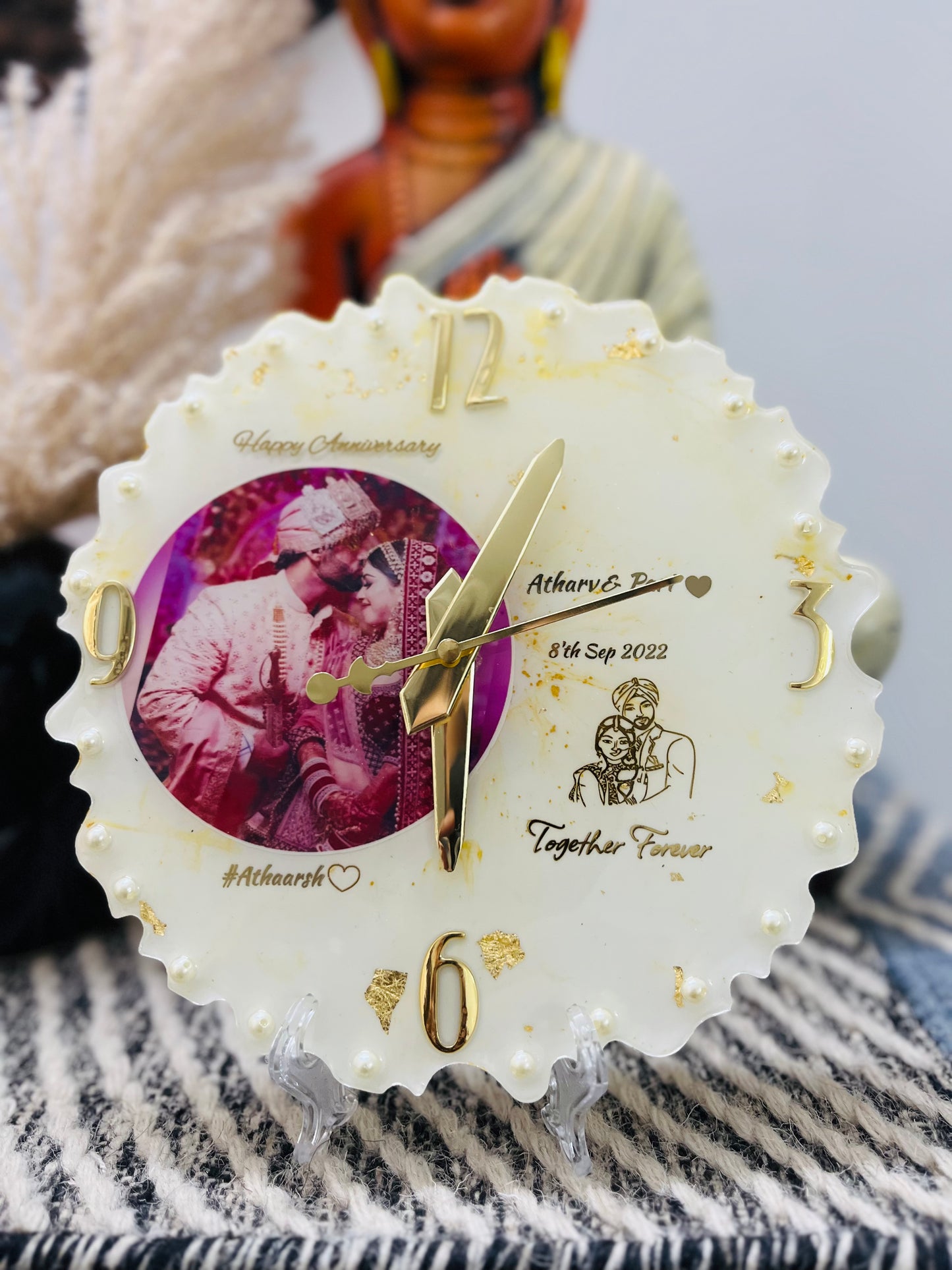 Customized Resin Agate Clock