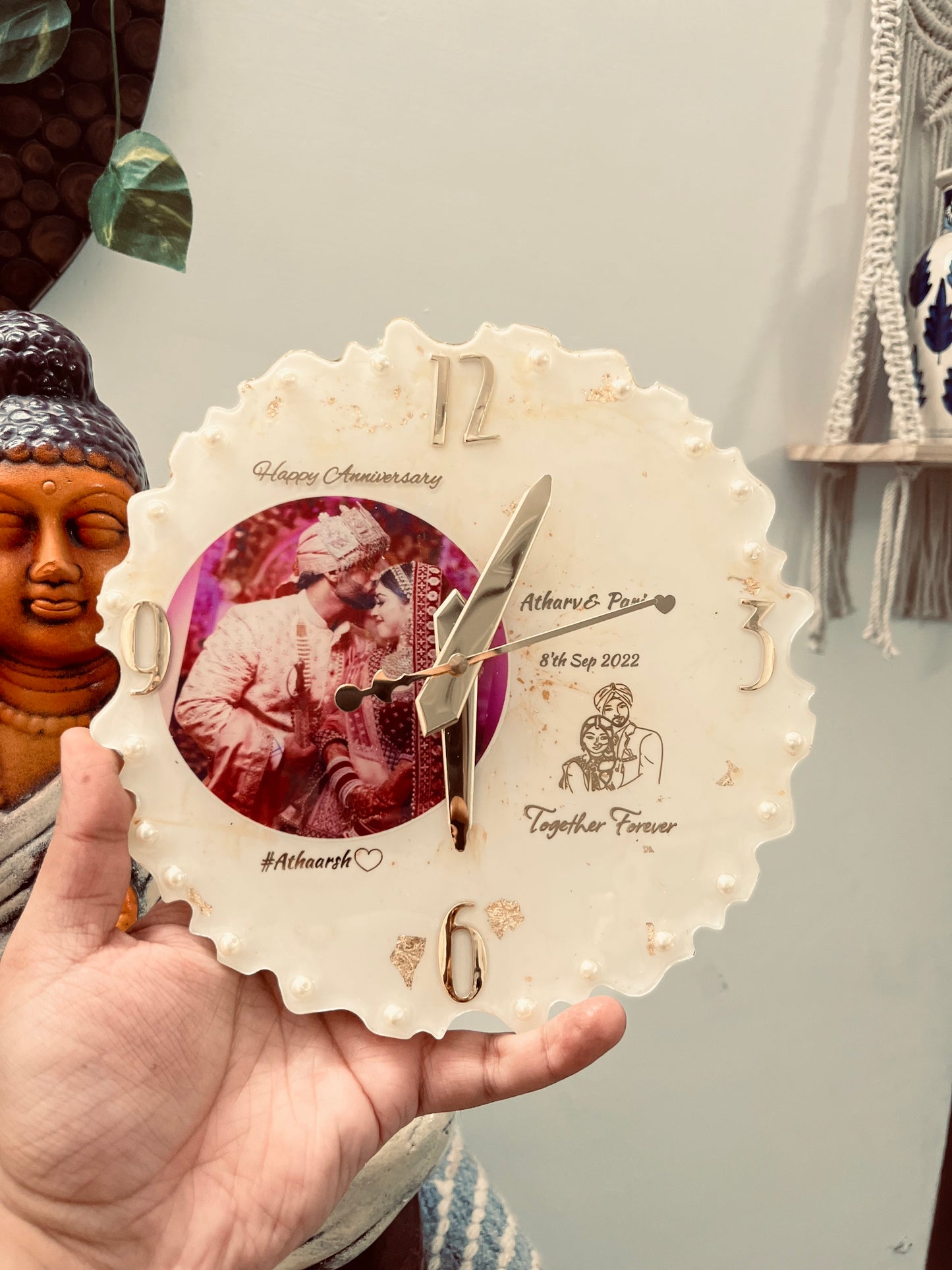 Customized Resin Agate Clock