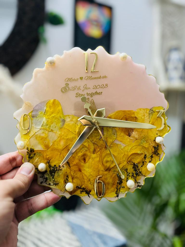 Customized Resin Agate Clock