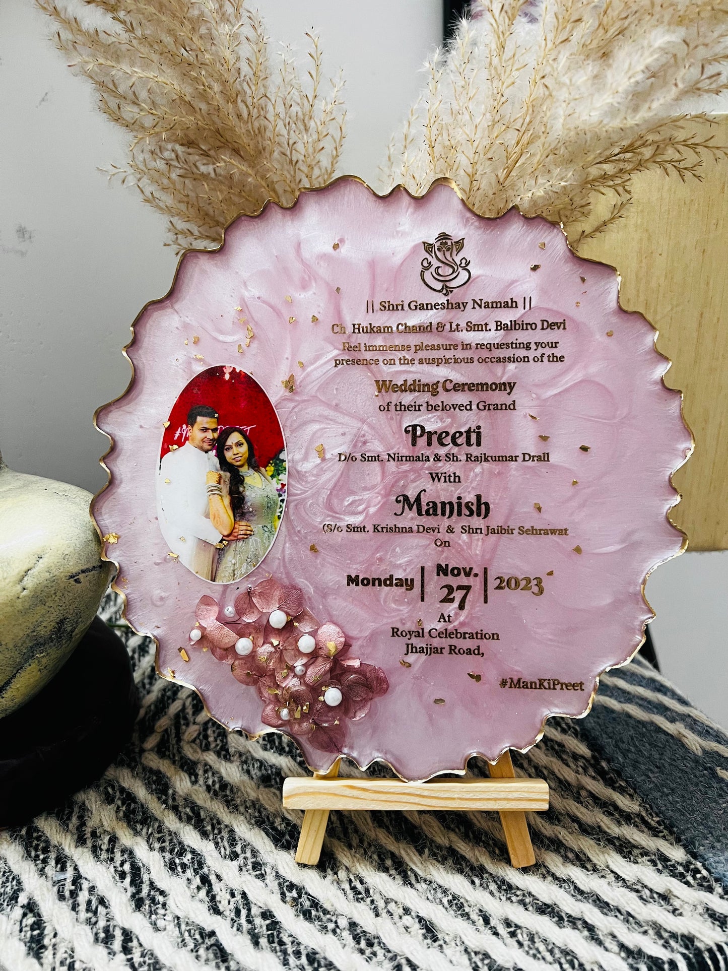 Resin Wedding Card – RABH(Resin_Art_By_Harry)