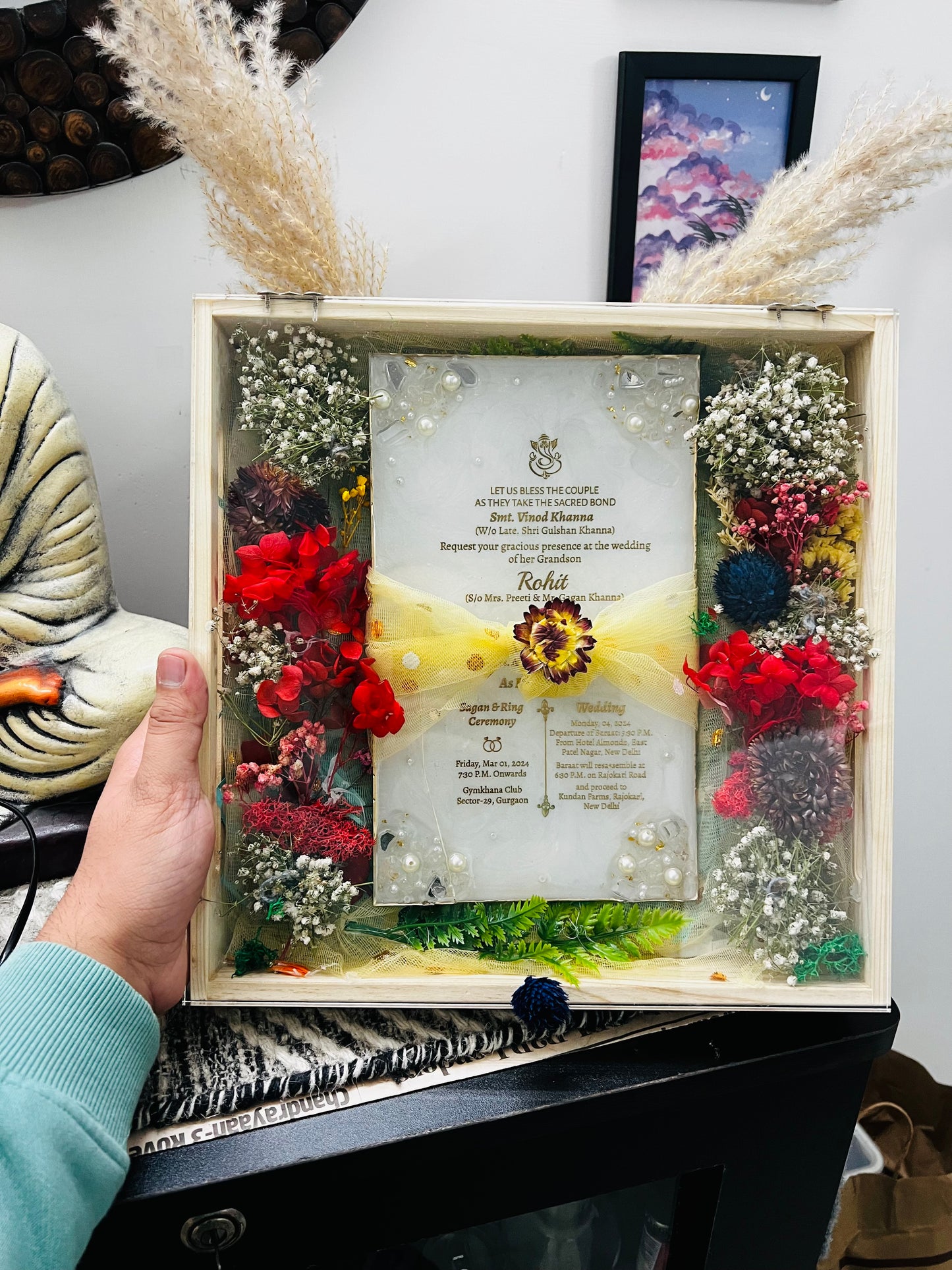 Resin Wedding Card